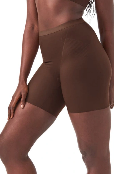 Spanx Thinstincts® 2.0 Mid-thigh Girlshorts In Chestnut Brown