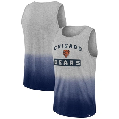 Shop Fanatics Branded Heathered Gray/navy Chicago Bears Our Year Tank Top In Heather Gray