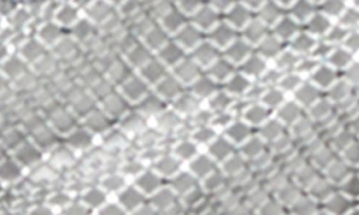 Mango Stress Sequin Knit Mesh Miniskirt In White
