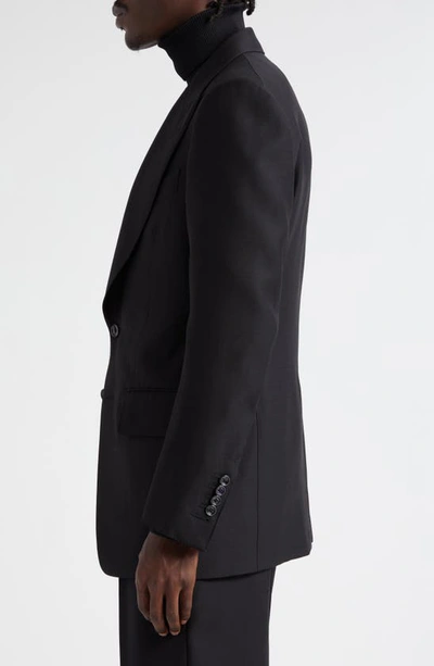 Tom Ford Atticus Wool & Silk Organza Evening Jacket In Black