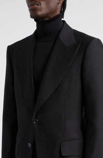 Tom Ford Atticus Wool & Silk Organza Evening Jacket In Black