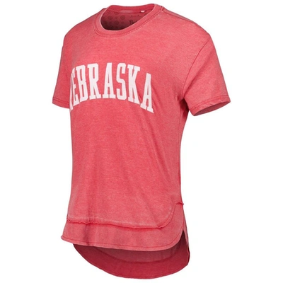 Shop Pressbox Scarlet Nebraska Huskers Arch Poncho T-shirt