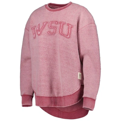 Shop Pressbox Crimson Washington State Cougars Ponchoville Pullover Sweatshirt