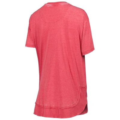 Shop Pressbox Crimson Oklahoma Sooners Arch Poncho T-shirt