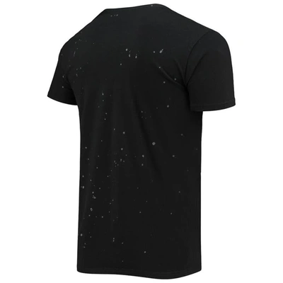Shop Retro Brand Original  Black Alabama State Hornets Bleach Splatter T-shirt