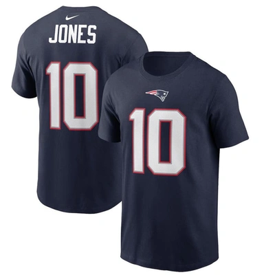 Shop Nike Mac Jones Navy New England Patriots Player Name & Number T-shirt