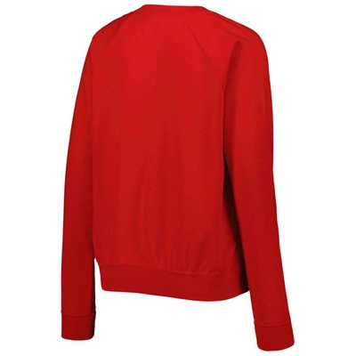 Shop Nike Red England National Team Lockup Varsity Tri-blend Raglan Pullover Sweatshirt
