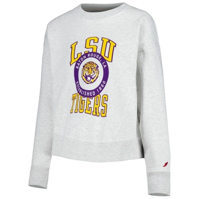 Shop League Collegiate Wear Ash Lsu Tigers Boxy Sweatshirt
