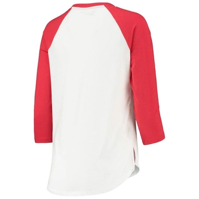 Shop Under Armour White/red Cincinnati Bearcats Baseball Raglan 3/4 Sleeve T-shirt
