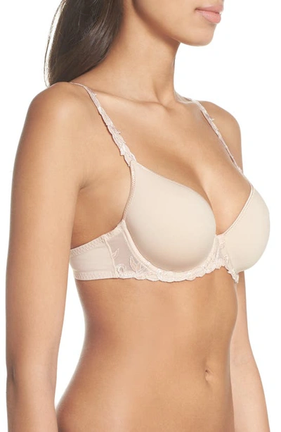 Simone Perele Andora 3d Convertible Plunge T-shirt Bra In Peau Rose