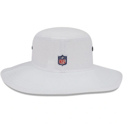 New Era White New England Patriots 2023 Nfl Training Camp Panama Bucket Hat In White