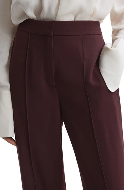 Shop Reiss Aleah Pintuck Pants In Burgundy