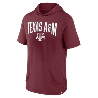 Fanatics Branded Maroon Texas A&m Aggies Outline Lower Arch Hoodie T-shirt In Maroon