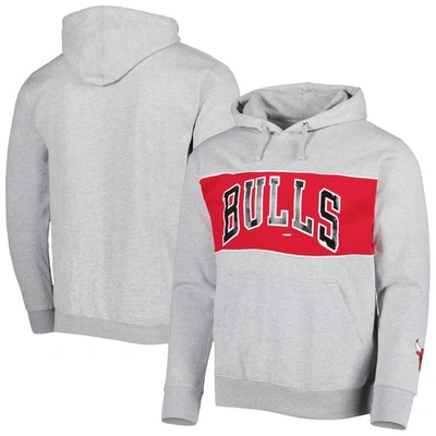 Shop Fanatics Branded Heather Gray Chicago Bulls Wordmark French Terry Pullover Hoodie
