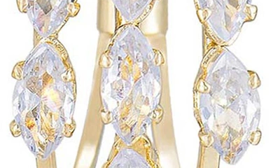 Ettika Crystal Huggie Hoop Earrings In Gold