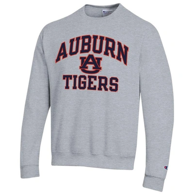 Shop Champion Heather Gray Auburn Tigers High Motor Pullover Sweatshirt