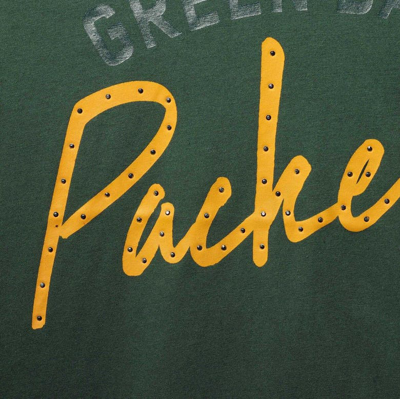 Shop Tommy Hilfiger Green Green Bay Packers Riley V-neck T-shirt