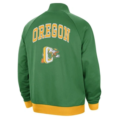 Shop Nike Green/yellow Oregon Ducks Special Game Alternate Full-zip Track Jacket