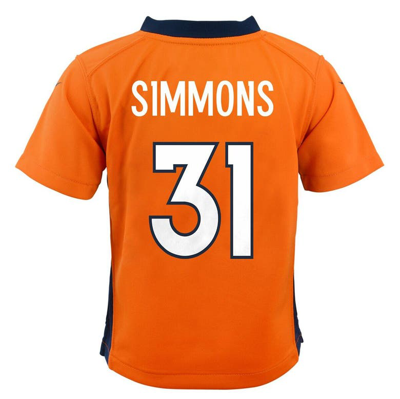 Shop Nike Toddler  Justin Simmons Orange Denver Broncos Game Jersey