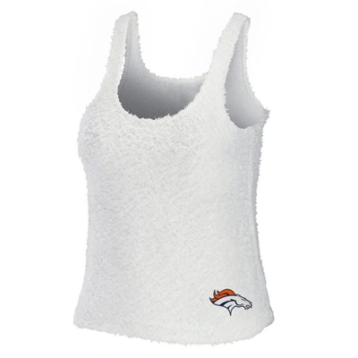 Shop Wear By Erin Andrews Cream Denver Broncos Cozy Scoop Neck Tank Top & Pants Sleep Set
