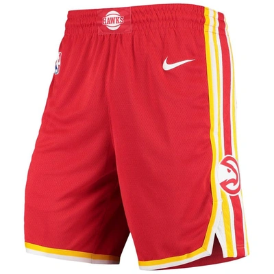 Shop Nike Red Atlanta Hawks Statement Edition Swingman Shorts