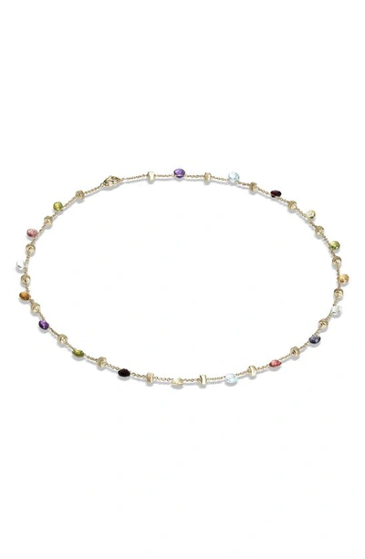 Shop Marco Bicego 'paradise' Single Strand Semiprecious Necklace In Yellow Gold/ Multi