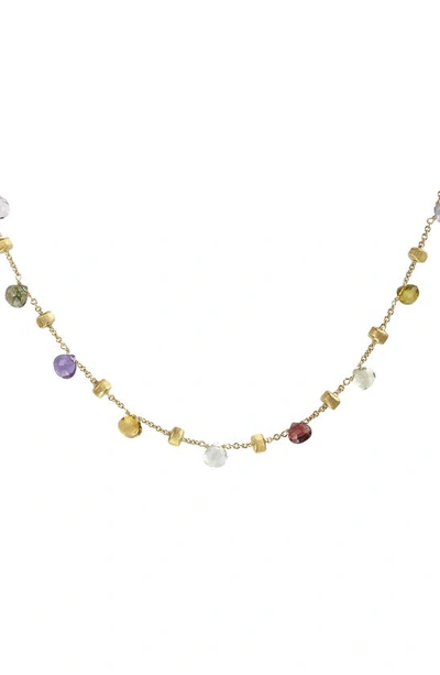 Shop Marco Bicego 'paradise' Single Strand Semiprecious Necklace In Yellow Gold/ Multi