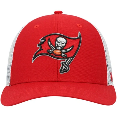 Shop 47 Youth ' Red/white Tampa Bay Buccaneers Adjustable Trucker Hat