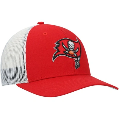 Shop 47 Youth ' Red/white Tampa Bay Buccaneers Adjustable Trucker Hat