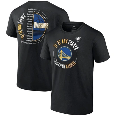 Shop Fanatics Branded Black Golden State Warriors 2022 Nba Finals Champions Drive List Roster T-shirt
