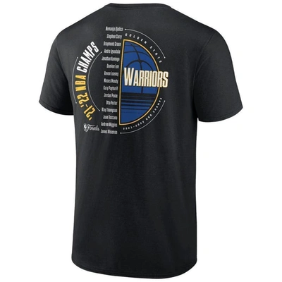 Shop Fanatics Branded Black Golden State Warriors 2022 Nba Finals Champions Drive List Roster T-shirt