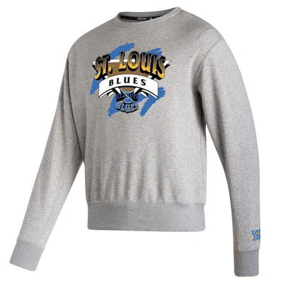 Shop Adidas Originals Adidas Gray St. Louis Blues Reverse Retro 2.0 Vintage Pullover Sweatshirt