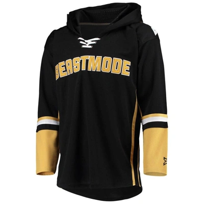Shop New Jersey Sets Black/gold Beast Mode Hooded Hockey Jersey