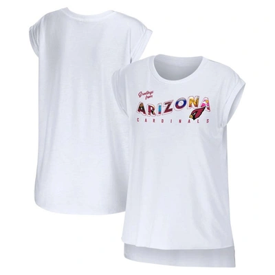 Shop Wear By Erin Andrews White Arizona Cardinals Greetings From Muscle T-shirt