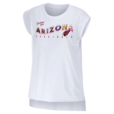 Shop Wear By Erin Andrews White Arizona Cardinals Greetings From Muscle T-shirt