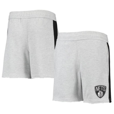 Outerstuff Youth Heathered Gray Brooklyn Nets Wingback Shorts In Heather Gray