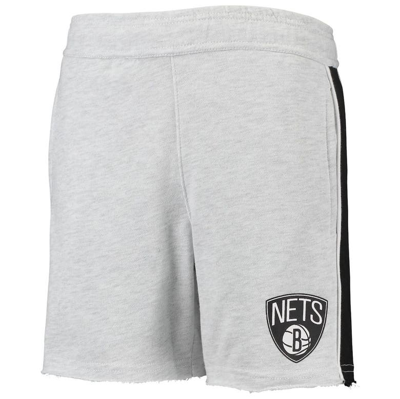 Outerstuff Youth Heathered Gray Brooklyn Nets Wingback Shorts In Heather Gray