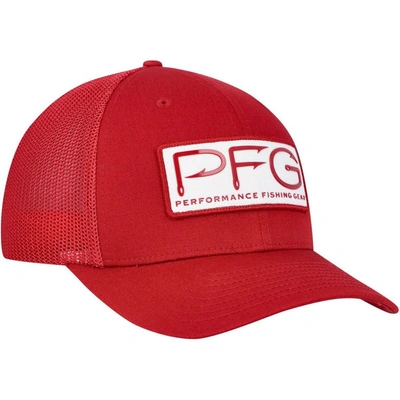 Shop Columbia Cardinal Arkansas Razorbacks Pfg Hooks Flex Hat