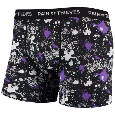 Shop Pair Of Thieves Black/purple Colorado Rockies Super Fit 2-pack Boxer Briefs Set
