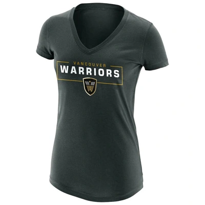 Shop Adpro Sports Graphite Vancouver Warriors Primary Logo V-neck T-shirt