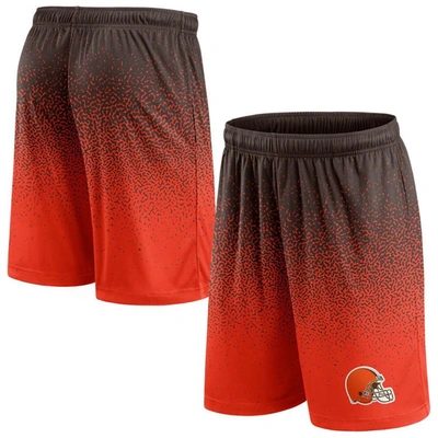 Shop Fanatics Branded Brown/orange Cleveland Browns Ombre Shorts