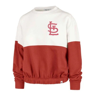 Shop 47 ' White/red St. Louis Cardinals Take Two Bonita Pullover Sweatshirt