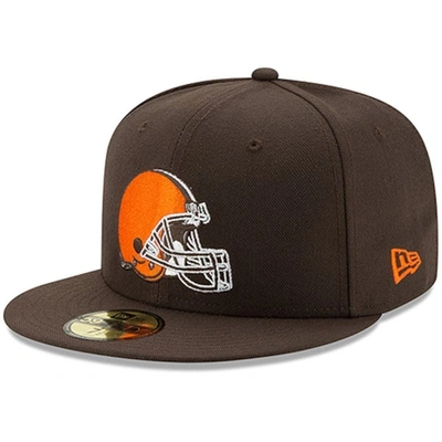 Shop New Era Nwe Browns Brown Helmet Nfl Omaha 59fifty Hatmenfit