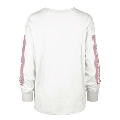 Shop 47 ' Cream Alabama Crimson Tide Statement Soa 3-hit Long Sleeve T-shirt In White