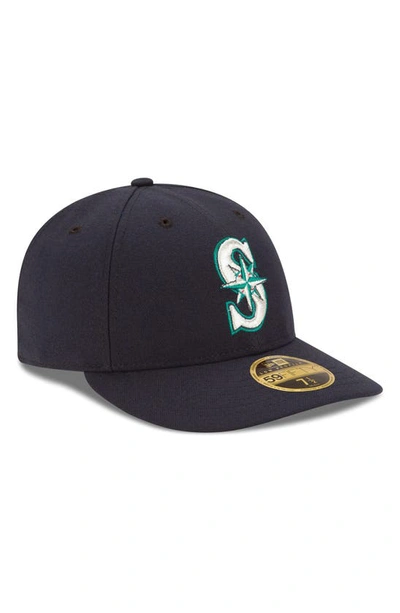 New Era Men's Navy Seattle Mariners Authentic Collection On Field Low Profile Game 59fifty Fitted Hat In Navy