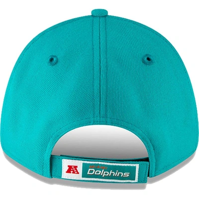 Shop New Era Aqua Miami Dolphins 9forty The League Adjustable Hat