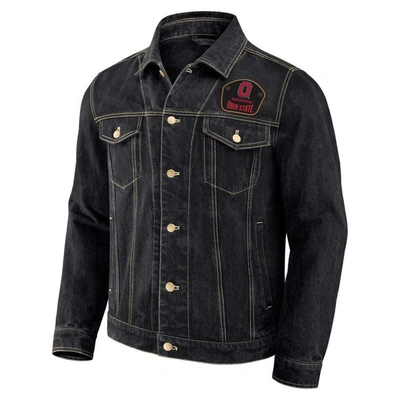 Shop Darius Rucker Collection By Fanatics Black Ohio State Buckeyes Button-up Denim Jacket