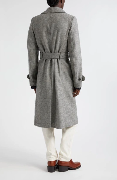 Shop Dries Van Noten Roresby Check Wool Coat In Black 900