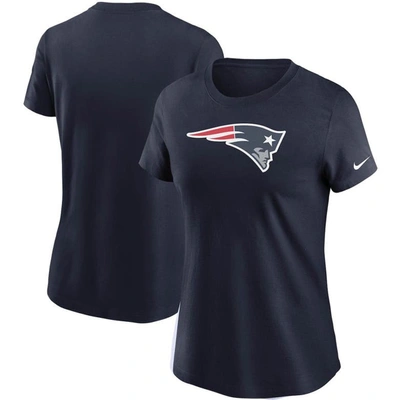 Shop Nike Navy New England Patriots Logo Essential T-shirt
