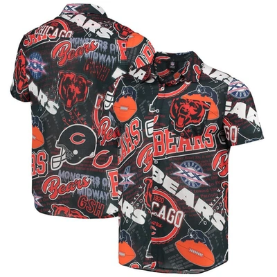 Shop Foco Navy Chicago Bears Thematic Button-up Shirt